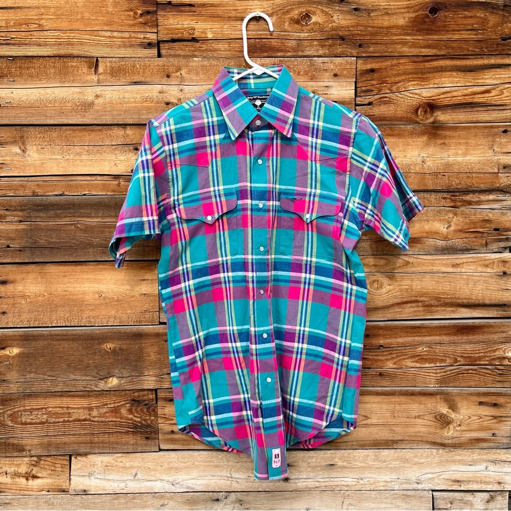 Flying R Ranchwear Short Sleeve Pearl Snap Shirt Medium